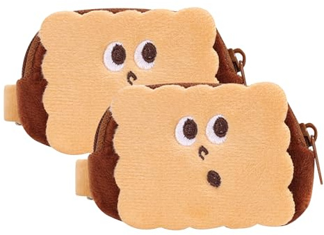 KASESSS 2 Piezas Monedero Niño, Cartera Niño Felpa, Monedero Niña Lindo, Cartera Niña Portátil, Billetera Niño para Niñas Regalos de Cumpleaños, Cartera Infantil para Monedas, Llaves, Auriculares