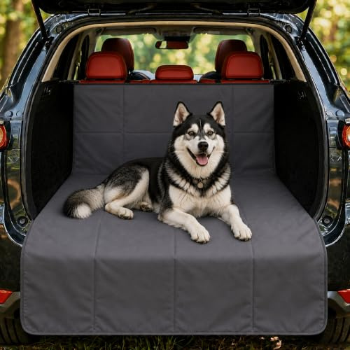 Car Boot Protector 143.5 x 145cm, Waterproof Heavy Duty Dog Boot Liner | Bumper protection, Universal SUV fit, Pet friendly, Heavy duty fabric, Easy clean, Large coverage, Travel ready