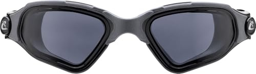 CRESSI Clear Eyes Goggles svart/grå rökiga linser, ren silikon simglasögon med molekylär anti-dimbehandling unisex vuxen, svart/grå rökiga linser, unik