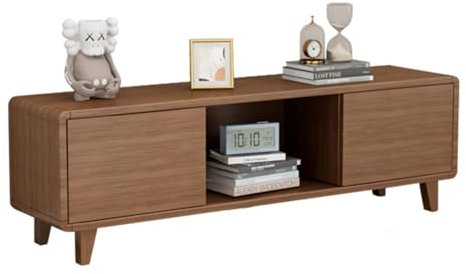 Mueble de TV Moderno y Sencillo de pie para Sala de Estar, Mesa de Centro para el hogar, Mueble de TV Combinado, Color Nogal Chino, A-140 x 30 x 45 cm