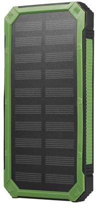 Kit solare Power Bank 20000Mah con ricarica rapida Batteria ai polimeri mobili a doppia porta USB a ricarica solare, per sport, viaggi e all'aperto, verde
