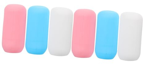 Healifty Manicotti Elastici in Silicone per Bottiglie da Viaggio 22 CM Set da 6 Pezzi Copribottiglie Anti-Perdite Multiuso in Vari Colori Protezione per Contenitori di Shampoo Lozione e