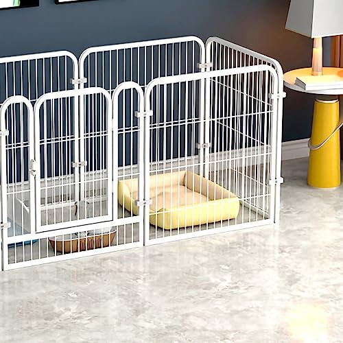 RASTKY Forniture per Animali Domestici Recinzione in Metallo per Animali Domestici Connessione a Scatto per Evitare Scivolamenti Recinzione per Esercizi per Cani, 1 Confezione per per Cani di (#2)