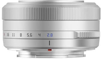 TTARTISAN APS-C 27 mm F2.8 F/2.8 autofokus-objektiv för spegellös X-Mount AF-kamera (X, silver)