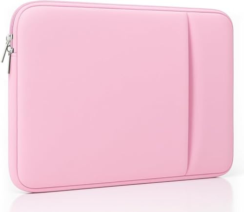 Manicotto per MacBook Neo/Air/Pro 13 Pollici (Chip A18 Pro, 2026) A3404 con 2 Tasche Custodia Protettiva per Tablet (Rosa)