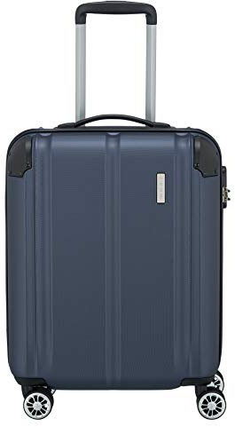 Travelite Bordtrolley Handgepäck Koffer, leicht, 4 Rollen, City, Hartschalenkoffer klein mit kratzfester Oberfläche, 55 cm, 40 Liter