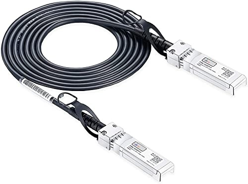 Elfcam - 10G SFP+ auf SFP+ DAC kompatibel 10G DAC SFP+ zu SFP+ kompatibles Kupfer passiv AWG24 Twinax Kabel, Kompatibel für Cisco, Juniper, Mikrotik, Huawei (5M)