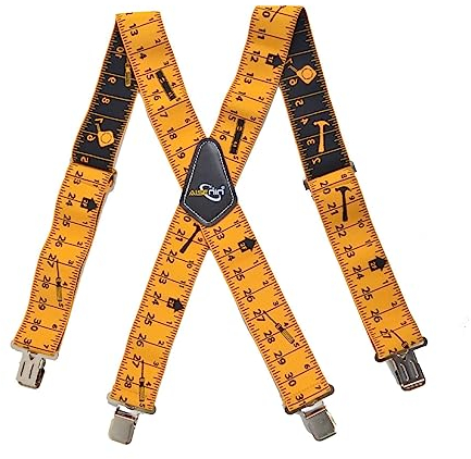 VOANZO Heavy Duty hängslen Arbetsredskap Bälteshängslar X Shape justerbara remmar med 4PCS starka klämmor