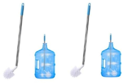 2 st 60 cm ballongborste, ballongborste, glasballong, flaskborste, för 3 x 5 gallon, fermenter, L-formad vattenflaskborstrensare, hängande flaskrengöringstillbehör med halkfritt handtag
