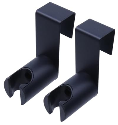 Chinflly 2 PCS Bidet Sprayer Holder,304 Stainless Steel Wall Mounted Toilet Bidet Sprayer Bracket for Toilet Attachment Bathroom Hanging,Black