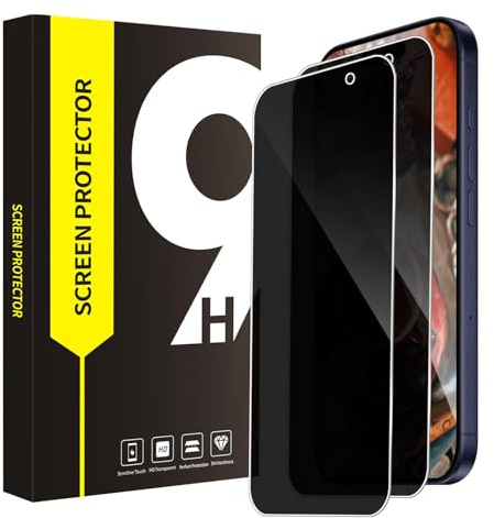 Cable Leader 2 Stück Schutzfolie für Panzerglas für iPhone 17/17 Pro 6,3 Zoll Sichtschutz, 9H Härte Blickschutzfolie, 2,5D Keine Blasen, 0,33mm Privatsphäre Anti-Spy iPhone 17 Pro Displayschutzfolie