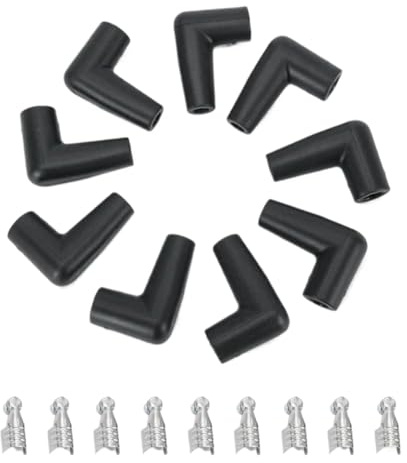 Set di terminali per cappuccio distributore e cavo candela 9 pezzi Estremità connettore in gomma maschio stile HEI LZ-SSC03