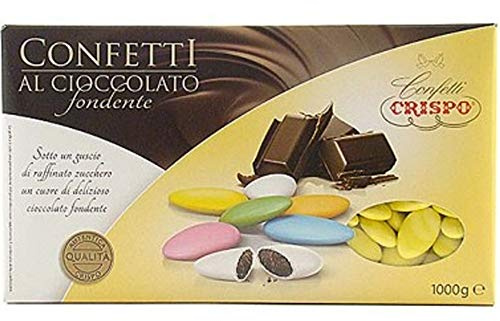 CONFETTI GIALLI AL CIOCCOLATO FONDENTE 1KG CRISPO