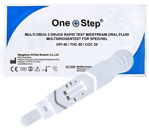 2 x One+Step Multi Drogenschnelltest für Speichel I Drogentest THC Kokain Opiate I Drogenschnelltester I Speicheltest I Drogentest Schnelltest