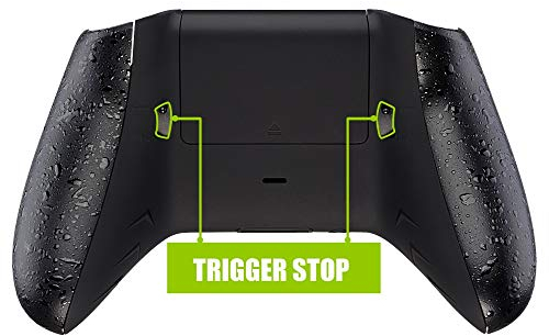 eXtremeRate FlashShot Trigger Stop per Xbox One S X Controller,Cover Posteriore Ridisegnato&Grip&Blocco Grilletto per Xbox One S X Joystick(Model 1708)-Nero Antiscivolo