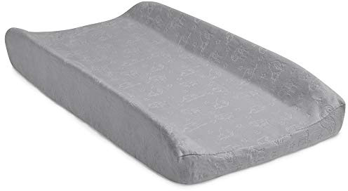 Serta Perfect Sleeper Contoured Changing Pad with Plush Cover, Grey