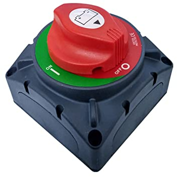 Slocable Batterie Trennschalter 12-48V, 600A Batterietrennschalter, IP68 Wasserdicht für Boot Motorrad Yacht Auto KFZ Bus RV UTV-Fahrzeug(ON/OFF High Current)