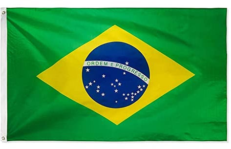 60 * 90 cm (23.4x35), 90 * 150 cm (35X58.5) Brasile Bandiera Bandiera del Mondo Brasiliano for Decorazione Bandiera appesa con Foro in Metallo (Dimensione : 90 x 150cm)