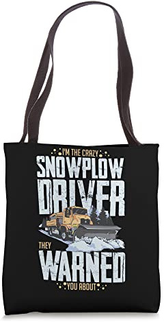 Snow Plow Tractor Machine Truck Shovel Driver Snowplough Tote Bag
