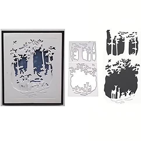 Qoiseys Baum Metall Stanzschablone Die Stanzen Basteln Prägeschablone, Stanzungen für DIY Scrapbooking Fotoalbum Dekoratives Papier Basteln Prägeschablone