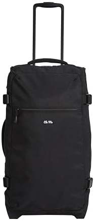 Ela Mo Reisetasche mit Rollen - Reisen mit Leichtigkeit - 78 Liter - Stilvolle Damen Rolltasche - Leicht, handlich, nachhaltig (Black)