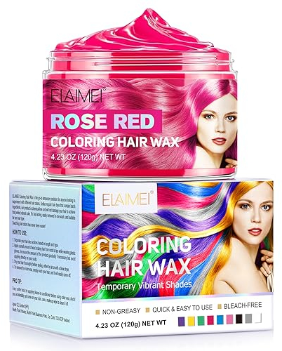 Colored hair clay Rose Red