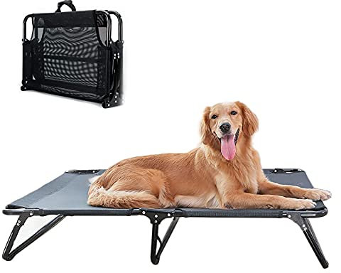 KSTUFF Klappbares tragbares Hundebett für Traver im Freien, großes/mittleres/kleines Haustier-Kühlbettsofa mit Griff, waschbar, leicht zu tragen (Größe: XL (120 x 80 x 22 cm)) Vision