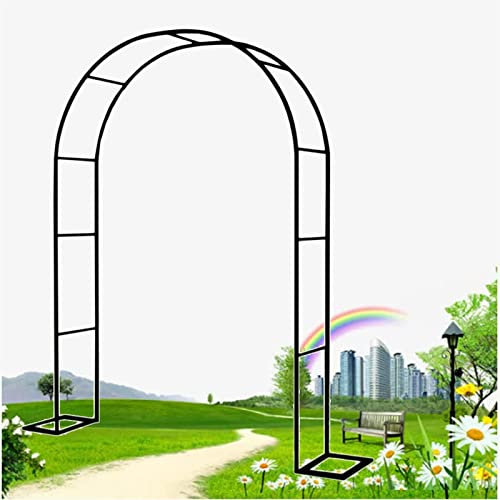 Arche Jardin Aluminium Largeur, Arche À Rosiers Métal, Filet À Plantes Grimpantes, Filet de Treillis, pour Récolte de Concombres, Légume, Vignes, Plantes Grimpantes,180x220x40CM
