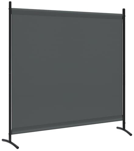 WOLTU Paravent 1-teilig 180x177 cm, Raumteiler freistehend, Trennwand Stellwand Sichtschutzwand innen Outdoor, Sichtschutz Balkon Terrasse Garten, Dunkelgrau