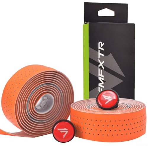 Lenkerband für Rennrad, PU, EVA, rutschfest, atmungsaktiv, für optimalen Fahrkomfort (Orange)