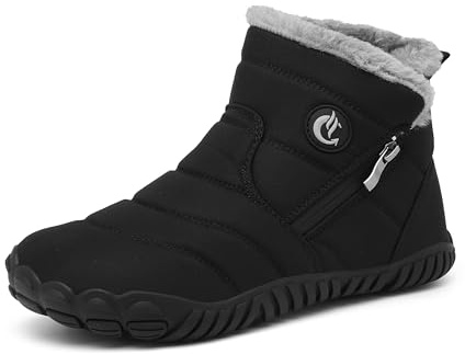 CELANDA Stivali Donna Invernali Uomo Stivali da Neve Foderato Caldo Scarpe da Inverno Caldi Casual Camminate Antiscivolo Boots Impermeabili,Nero,Dimensione:43 EU