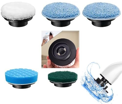 Cordless Electric Spin Scrubber Replacement brush head,5 auxiliary Soft sanitary ware cloth brush heads, suitable for leather care, sofa cleaning,kitchen bathroom cleaning, etc.