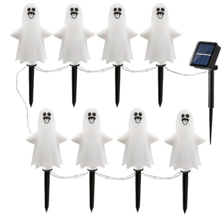 demaxiyad Halloween-Gehwegbeleuchtung,Halloween-Wegbeleuchtung - Wasserdichte Solar-GeisterpfahlGeisterweg,Halloween-Geisterdekorationen, Gartenpfähle, für Gärten, Wege, Hinterhöfe