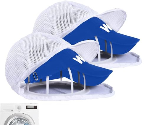 2pack Lave Casquette De Baseball, Rondelle Pour Casquettes De Baseball, Cage De Lavage DeCasquette DeBaseball Avec Sac À Linge En Maille, Nettoyeur DeCasquette Pour Machine À Laver Lave Vaisselle