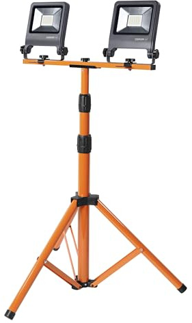 Osram LED Arbeitsleuchte Tripod 2x30W 840, 4000K kaltweiß, 5400 lm, IP65, höhenverstellbar 1,8m, 360°