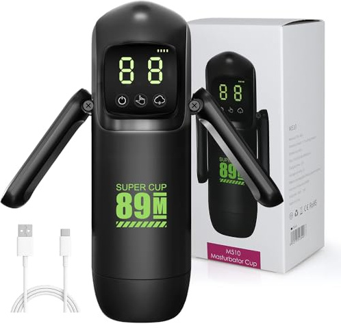 Guspiun Elektrischer Masturbator Cup für Männer, Realistische Taschenmuschi Masturbatoren mit 7 Vibration und 7 Saugmodi, Penis Trainer für Männer, Pussy Vibrator Erotik Sexspielzeug （APP）