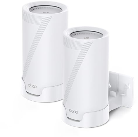XLTTYWL® TP-Link Deco WiFi 7 Wandhalterung BE95/BE85/BE75/BE65-5G, 2er Set | Für Deco BE95/BE85/BE75/BE65-5G/BE25-Outdoor. Robustes ABS, verstecktes Kabelmanagement, platzsparend & optimale Kühlung