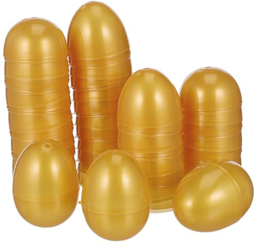 BESPORTBLE 24stücke Leere Goldene Eier Aus Plastik Für Ostern Junge Mädchen Spielzeug Verpackungsei Für Partys Lotterieei Runde Goldene Leere Eier