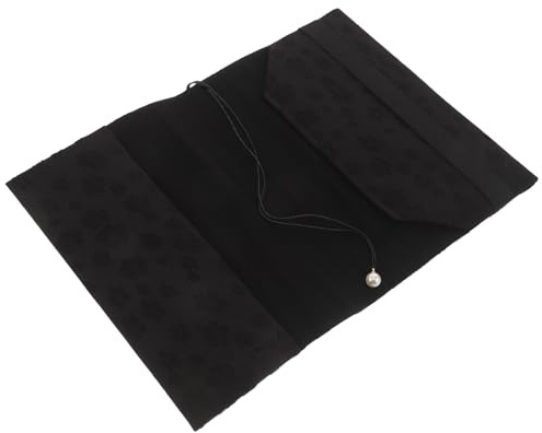 UKCOCO Funda para Cuaderno A5 de Tela Negra Funda Antipolvo Reutilizable para Libros Estuche Lavable y para Cuadernos de Viaje