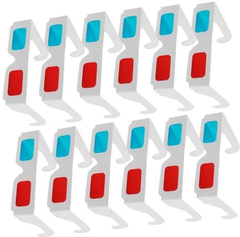 HOMSFOU 70pcs Cardboard Anaglyph Glasses for Movies at Home Red Blue Paper Eyewear for Tv Projectors Parties and Events