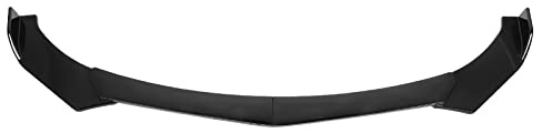 Generic Alerón Divisor de Labios para Parachoques Delantero, Kit de Carrocería Negro Brillante con Protector Protector, Ajuste Universal para Vehículos Sedan Coupe