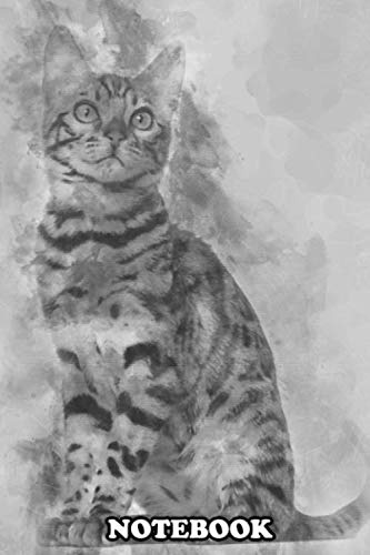 Notebook: Bengal Kitten 4 Months Old Sitting , Journal for Writing, College Ruled Size 6 x 9, 110 Pages
