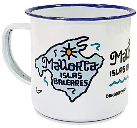 DONSOUVENIR Taza Metal Mallorca Estilo Retro