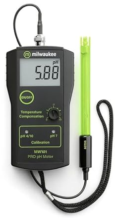 Weedness Milwaukee pH Meter MW101 - Garten Pflanzen Wert Pooltester Teststreifen für Pool pH-Meter Messen Wassertester Digital Aquarium Schwimmbad Grow Anbau Indoor