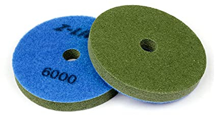 Z-Lion 5 inch Granite Marble Fiber Sponge Polishing Pads Abrasive Polishing Wheel(Grits 6000,2 PCS)