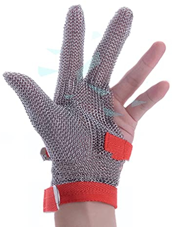 Gant Anti Coupure Cuisine Gants résistant aux coupures de la qualité de la Nourriture, Taille réglable (Size : 2pcs/S)