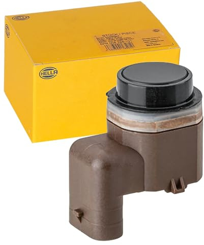 HELLA 6PX 358 141-821 Sensor, Einparkhilfe - gewinkelt - 3-polig - gesteckt | Kompatibel mit: BMW 2 Active Tourer, 2 Active Tourer Van, 2 Gran Tourer, 2 Gran Tourer Van, 5, 5 Gran Turismo, 5 Touring