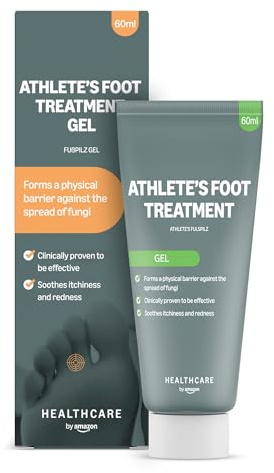 Healthcare by Amazon Gel de traitement du pied d'athlète, 60ml, (anciennement AmazonBasic Care) L’emballage peut varier