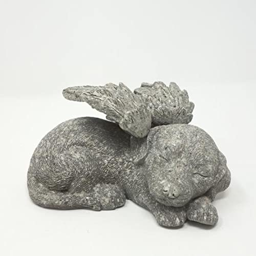 Trauer-Shop Grabschmuck Hunde Figur mit Engelsflügeln