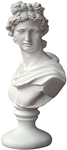 KIZQYN Statuen Ornamente Große Apollo-Gips-Statue-Ornamente Nordische Verzierungen David-Porträt-Kopf-Statue-Harz-Skulptur Artwork Home Decor